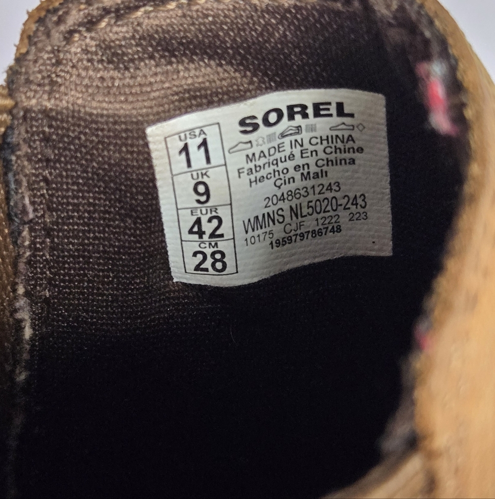 SOREL Evie II Chelsea Wedge Ankle Booties Tan Leather Waterproof‎ - Picture 16 of 16